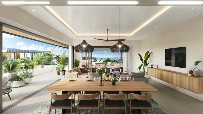 Mont Choisy - Luxueux penthouse de 3 chambres avec vue mer