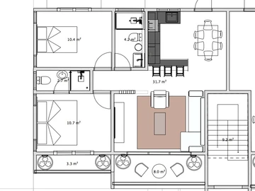 Appartement de 2 Chambres