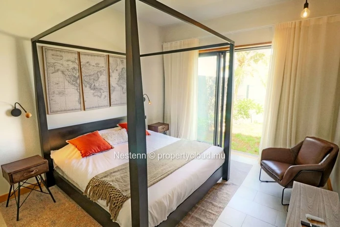 Appartement chic de 3 chambres en résidence sécurisée face à la plage