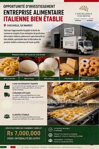 For Sale: Business Goodwill of an Italian Food Production Factory (Cascavelle)<br/>
