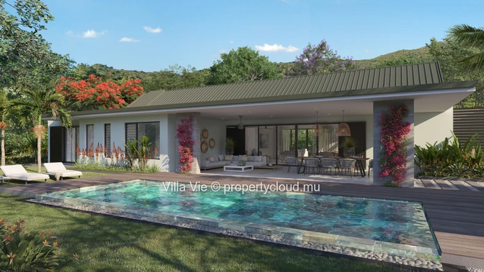 Tamarin - Prestigious 4-bedroom villa with mountain views