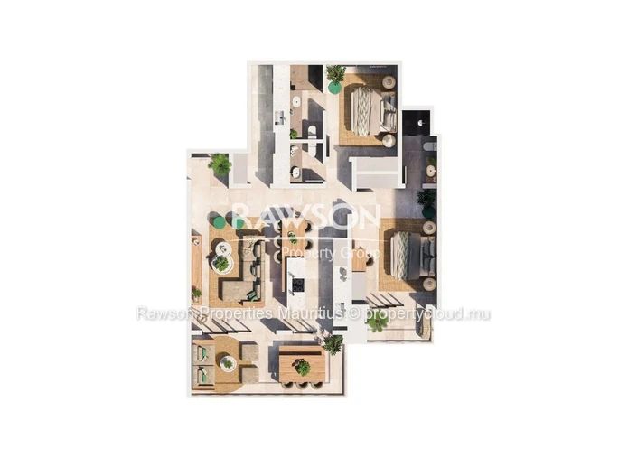 New 2-Bedroom Apartment For Sale From Usd 440,000 – Pointe Aux Canonniers – Last Phase