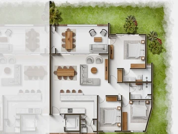 Appartement de 3 Chambres