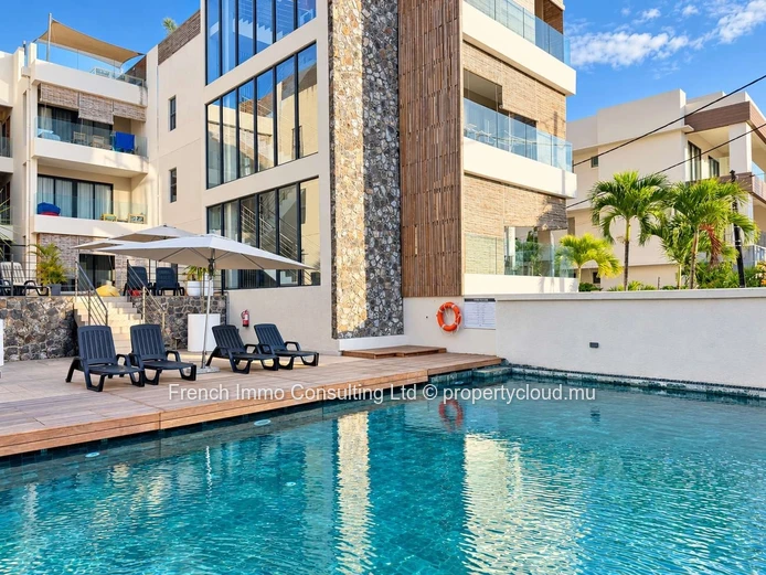 Superbe appartement 2 chambres a la residence one bay de pereybere , piscine privative et commune 