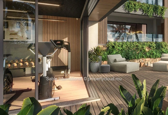 "Modern Apartment with Pool & Fitness Room in Pointe aux Piments, Trou aux Biches 