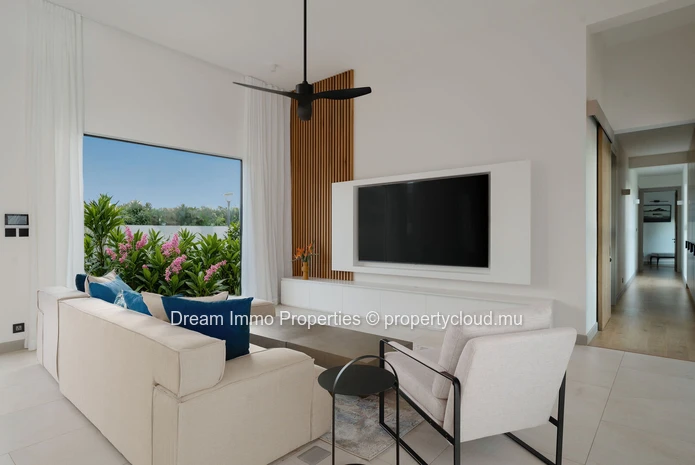 Elégante villa 3 chambres avec vue golf & montagne à Anahita – Ile Maurice