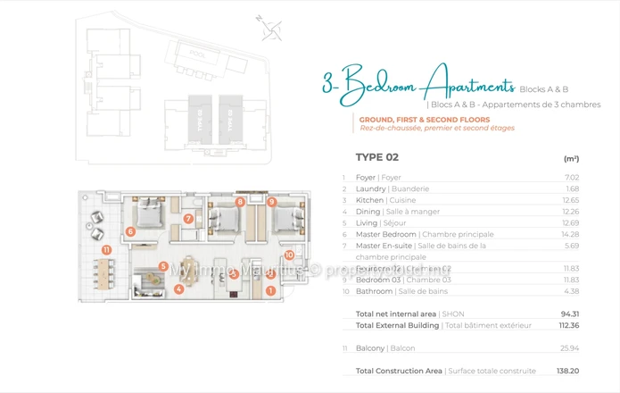 Calodyne – Spacious 3-bedroom apartments with premium amenities