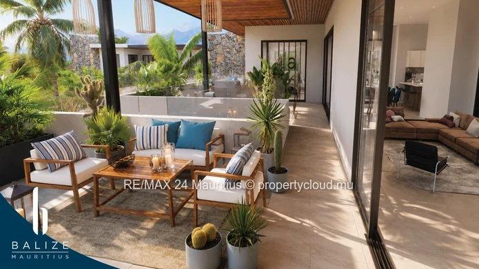 Penthouse 3 ch. avec piscine, étrangers acceptés – Cap Malheureux