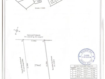 Residential land of 274 square meters in a subdivision not far from the sea