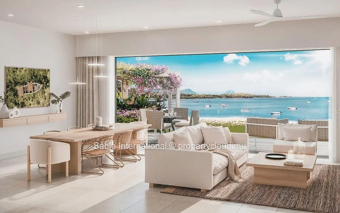 Luxurious Beachfront Penthouse with Stunning Sea Views in Rivière Noire