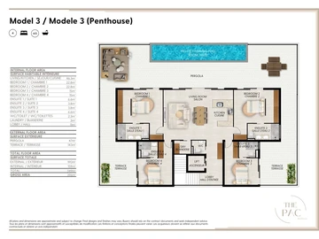 Penthouse de 4 Chambres