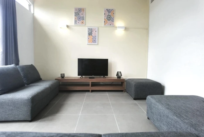 Appartement meublé à louer à Rivière Noire - Black River, 85m², 2 chambres, piscine commune, équipements de cuisine e...