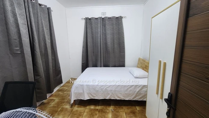 Modern furnished apartment in Beau Bassin 2 bedrooms 1 bathroom good condition ground floor close to shops and bus stop