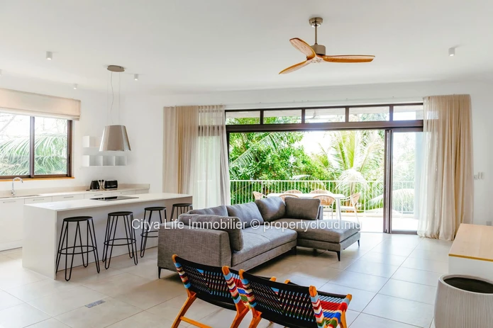 Stunning 3 Bedroom REZ+2 with Office and Communal Pool in Pointe aux Canonniers - Only Rs!