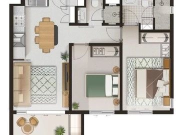 Appartement de 2 Chambres