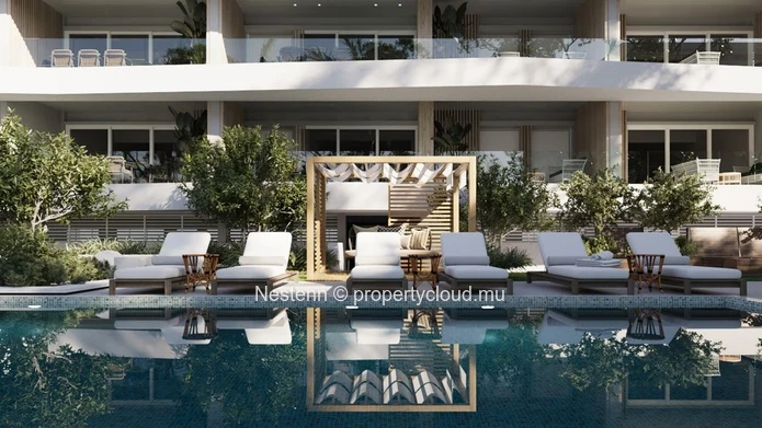 Modern 2-bedroom apartment in Péreybère, PDS residence, ground floor, fully equipped kitchen, automated garage, near ...