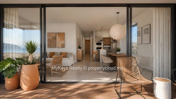 Appartement contemporain avec vue mer