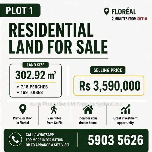 Terrain Résidentiel À Vendre À Floréal – À Seulement 2 Minutes À Pied De So'flo