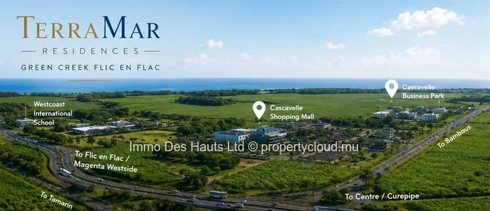 3 Bedroom Unfurnished First Floor Apartment with Rooftop for Sale in a Residential Complex, Flic en Flac