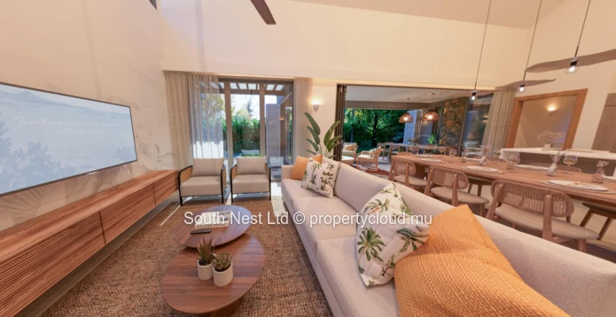 Un coin de paradis à Pointe d'Esny – Villa moderne avec jardin et piscine