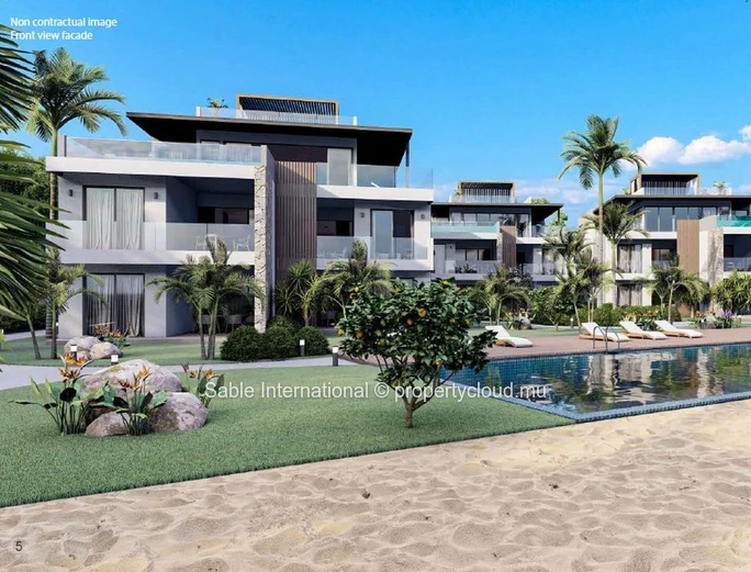 Beachfront Luxury Living in Grand Baie - Spacious 3-Bedroom Apartment with Pool, Sea View, and Rooftop Access 