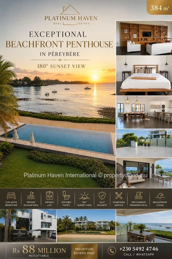 A Trophy Beachfront Penthouse In Péreybère ?