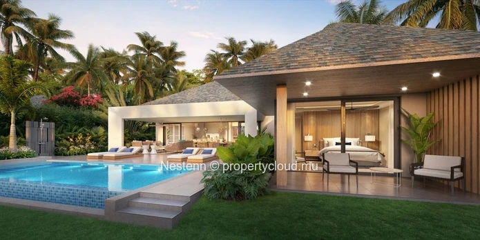 Villa contemporaine de 4 chambres dans un des domaines les plus prestigieux de l'Ile. 