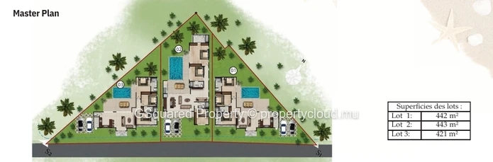 Villa 3 ch/3 sdb avec piscine à Grand Baie — Off-plan