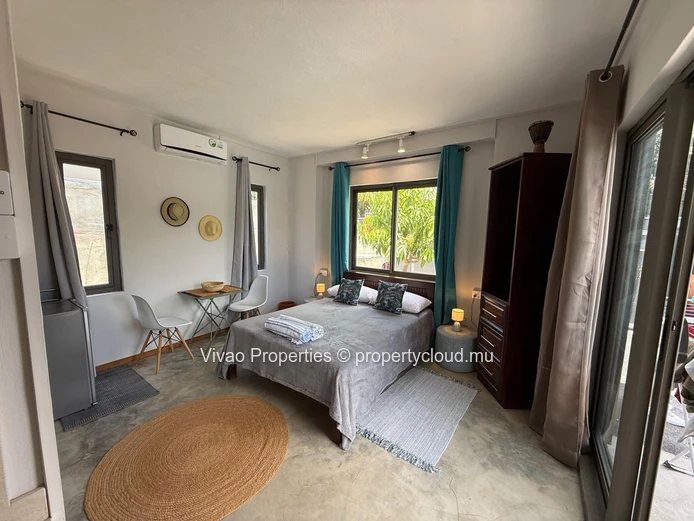 Furnished studio for rent in La Gaulette, Black River. 22m² area, sea and mountain views, close to amenities. Rs 30,0...