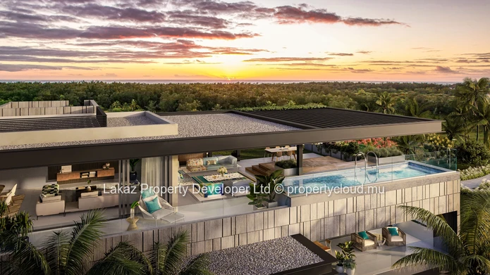 Sunset Rooftop Penthouse - Mont Choisy Golf