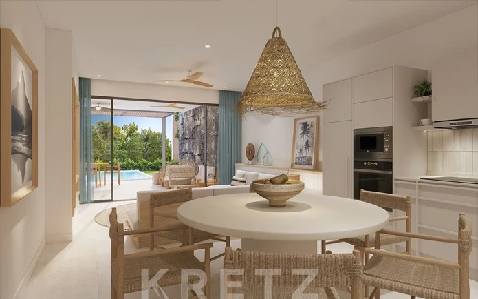 Three-bedroom apartment just a stone's throw from the beach – exclusive hotel services