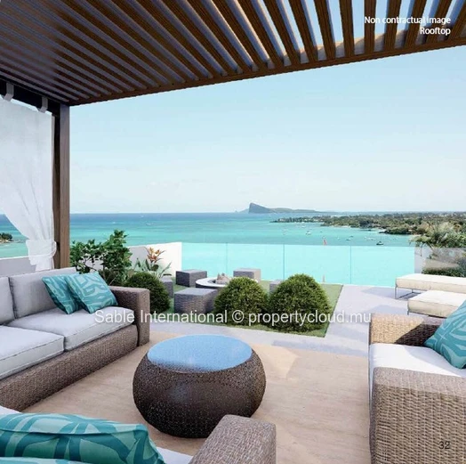 Beachfront Luxury Living in Grand Baie - Spacious 3-Bedroom Apartment with Pool, Sea View, and Rooftop Access 
