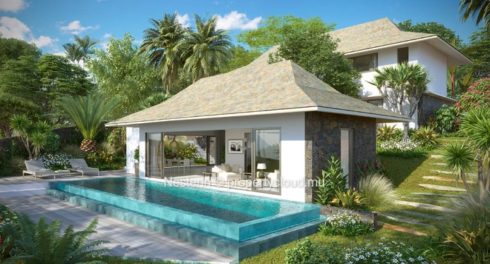 Villa contemporaine en duplex avec 4 chambres, piscine privée et vue sur la montagne dans une résidence sécurisée