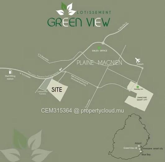 11.47 Perches Residential Land for Sale – Lotissement Greenview, Plaine Magnien