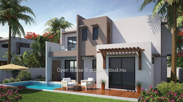 "Stunning Mauritian Villa with Private Pool in Cap Malheureux - 151m² Living Space, Close to Schools and Shops! Only ...
