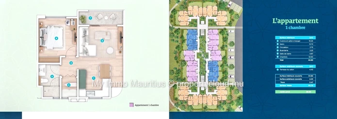 New development on the seafront with golf course - North-East Mauritius