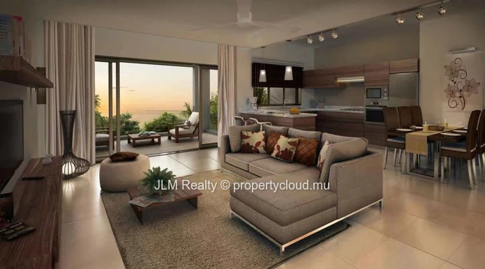 Penthouse neuf 2 chambres avec rooftop privatif à vendre à Pointe aux Canonniers, à deux pas des plages – Île Maurice