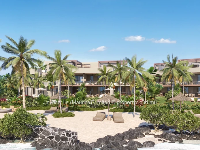 JINVESTY ILE MAURICE : Appartement de 2 chambres avec jardin en bord de mer à Roches Noires 945 000 €  |  130,31 m²