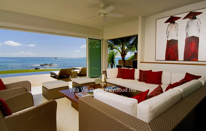Pointe aux Canonniers : Villa de luxe 4 chambres avec vue sur la mer et accès