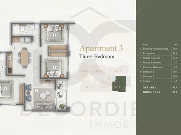 Appartement de 2 Chambres
