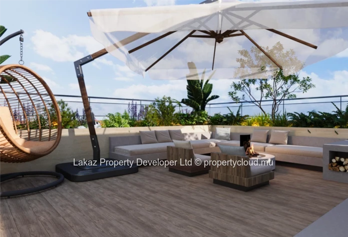 Modern Off-Plan Apartment with Roof-Deck Pool in Pereybere