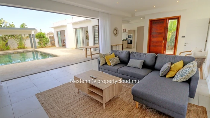 Villa contemporaine de 4 chambres en résidence sécurisée. 