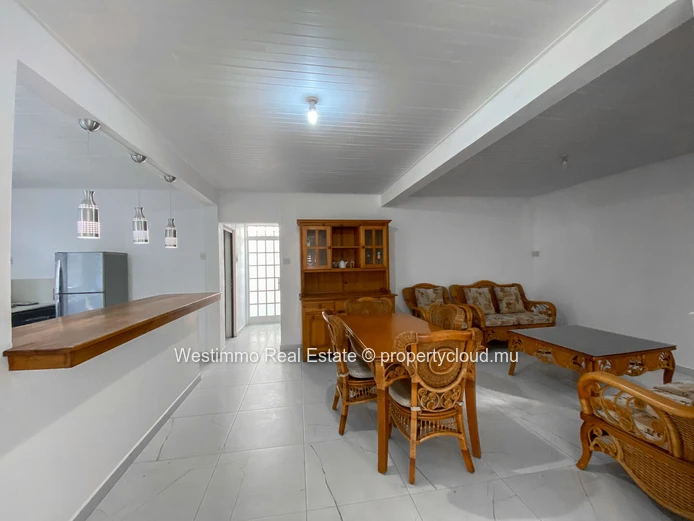 Exclusive - Furnished house facing the beach for rent in Flic en Flac