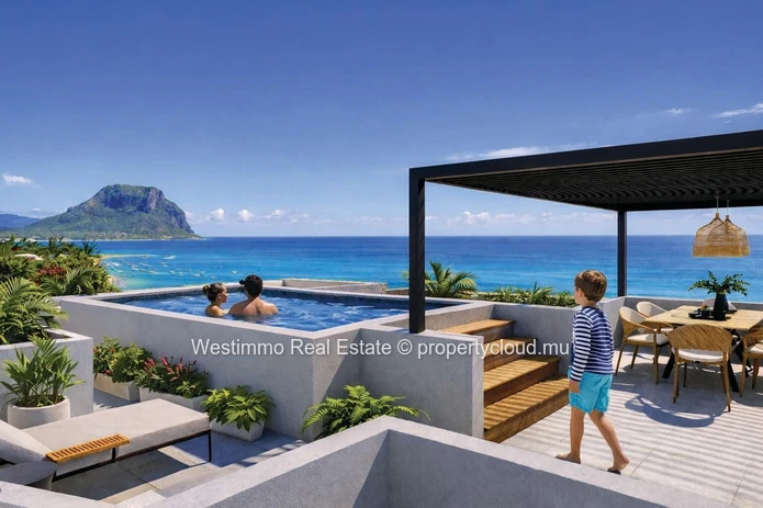 Penthouse with panoramic sea view and rooftop swimming pool