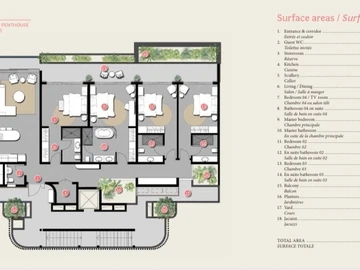 Penthouse de 4 Chambres