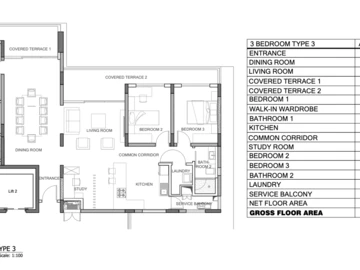 Appartement de 3 Chambres