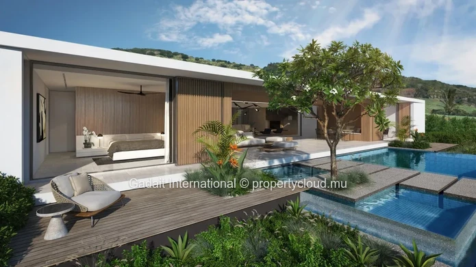 Luxury 4-bedroom villa for sale with golf and ocean views, Mauritius