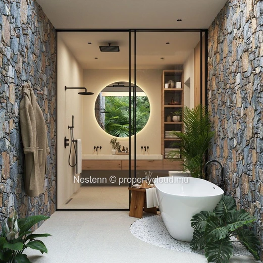 Architecture moderne à la pointe pour cette magnifique villa de 3 chambres en suite 