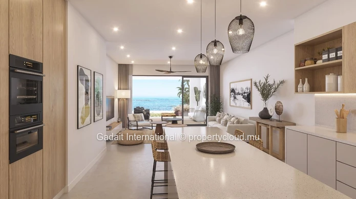 A vendre appartement élégant pied dans l'eau, un cadre de vie incomparable au Cœur de la côte ouest de île Maurice