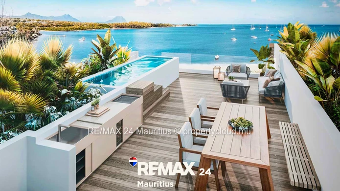 Penthouses de 3 chambres en suite situés en bord de mer à Tamarin, au sein d’une résidence sécurisée